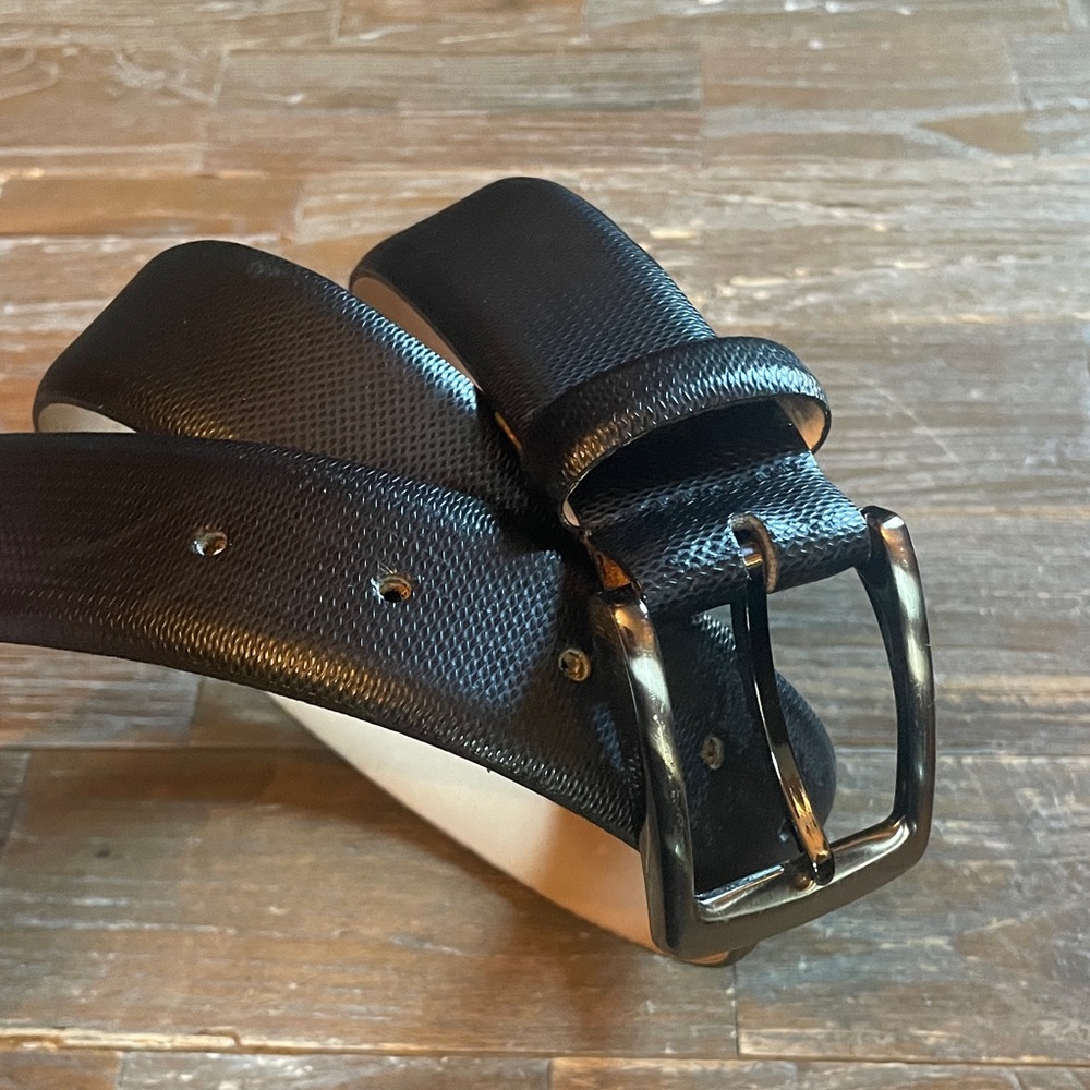 Bosca Leather Pebbled Belt B03853🖤